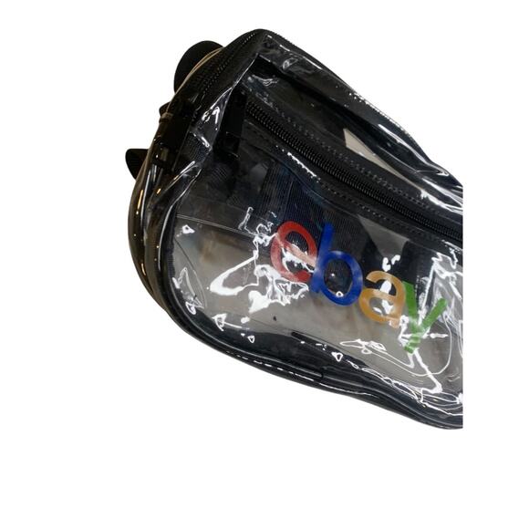 Ebay Open 2024 Swag Belt Bag Clear Branded Black Trim New Adjustable - Picture 3 of 4